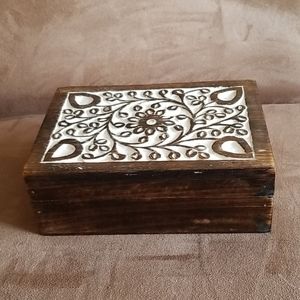 Mela Artisans Decorative Hand Crafted Wood Box